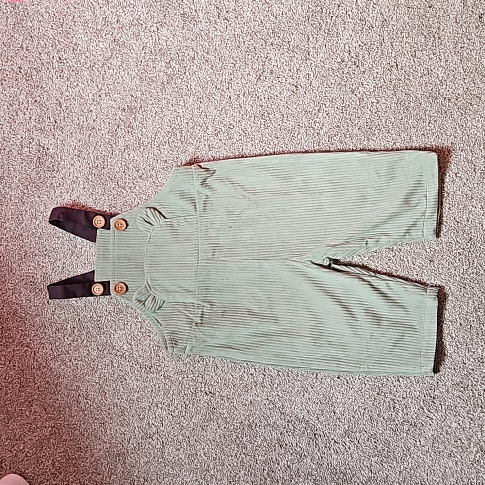 Green Bear Overalls 6-9 m